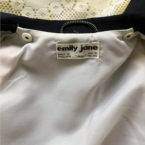 Emily Jane child unisex fine wool coat size 4,  navy blue, fully lined. - Picture 2 of 7